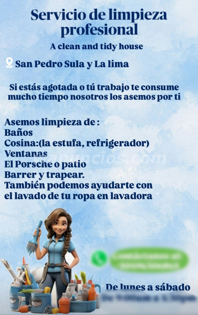 Limpieza profesional de casas o apartamentos (San Pedro Sula) 2