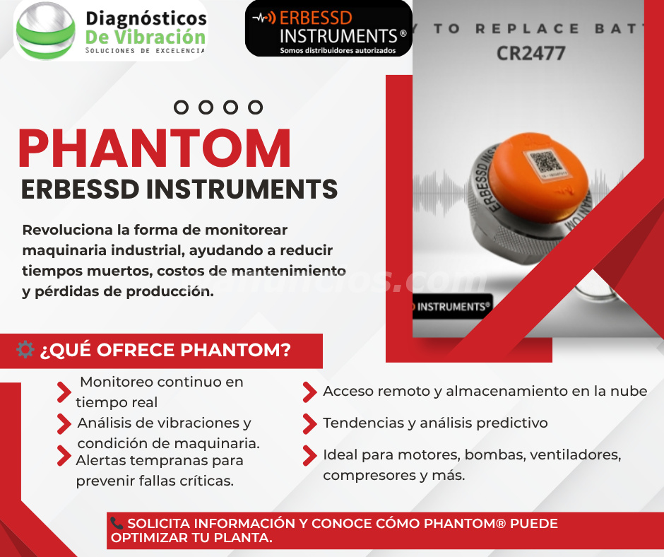 Sistema Phantom de monitoreo continuo a maquinaria