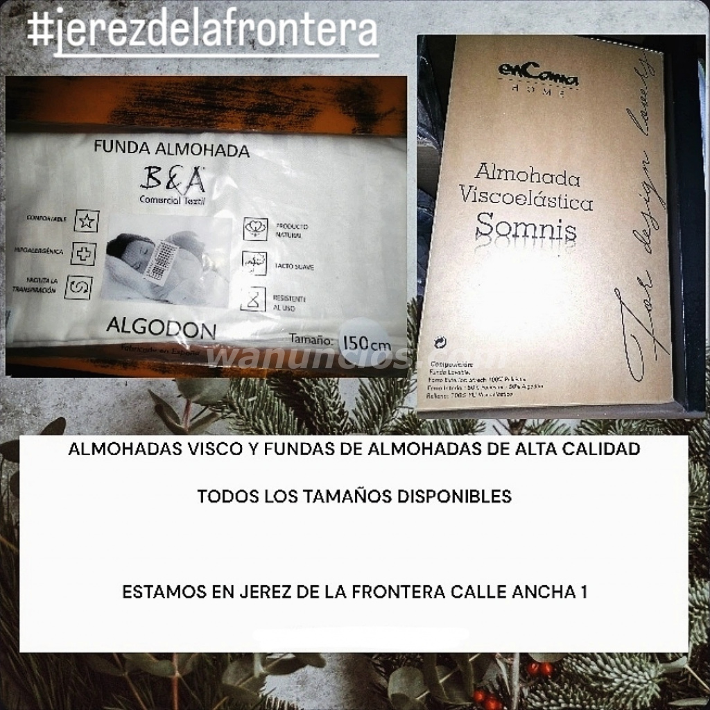 Almohadas visco y fundas de almohadas casa José Antonio (Calle ancha jerez de la fra)
