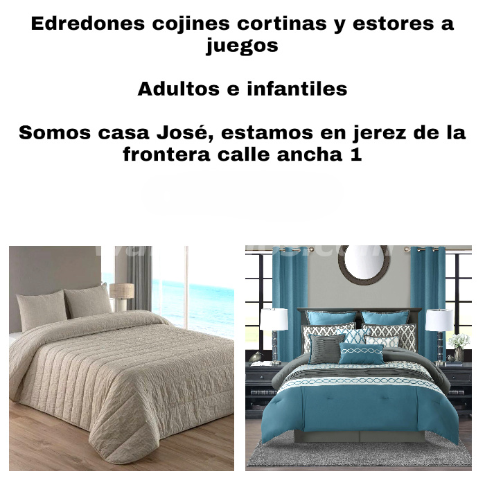 Edredones cortinas cojines y estores en casa José Antonio jerez de la frontera (Calle ancha jerez de