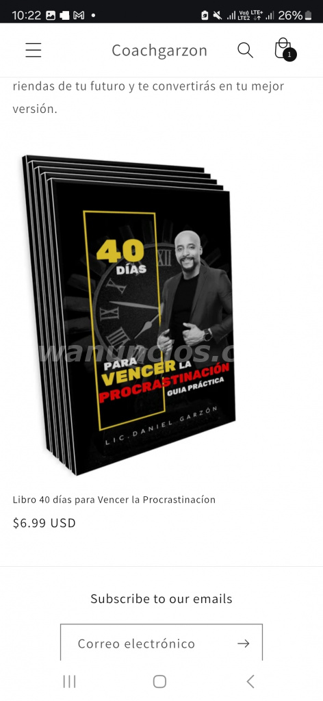 7 US$ - LIBRO 40 días para vencer la procrastinación